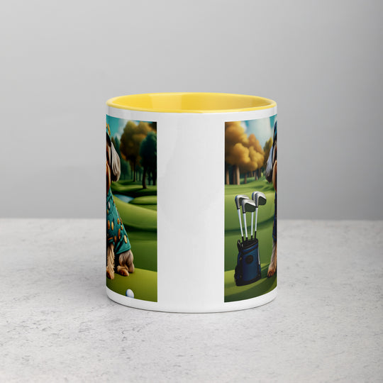 Yorkipoo Golfer- Mug with Color Inside v3