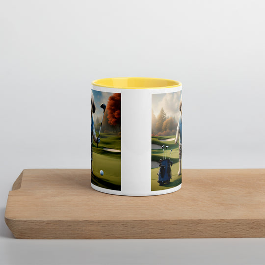 Pugapoo Golfer- Mug with Color Inside