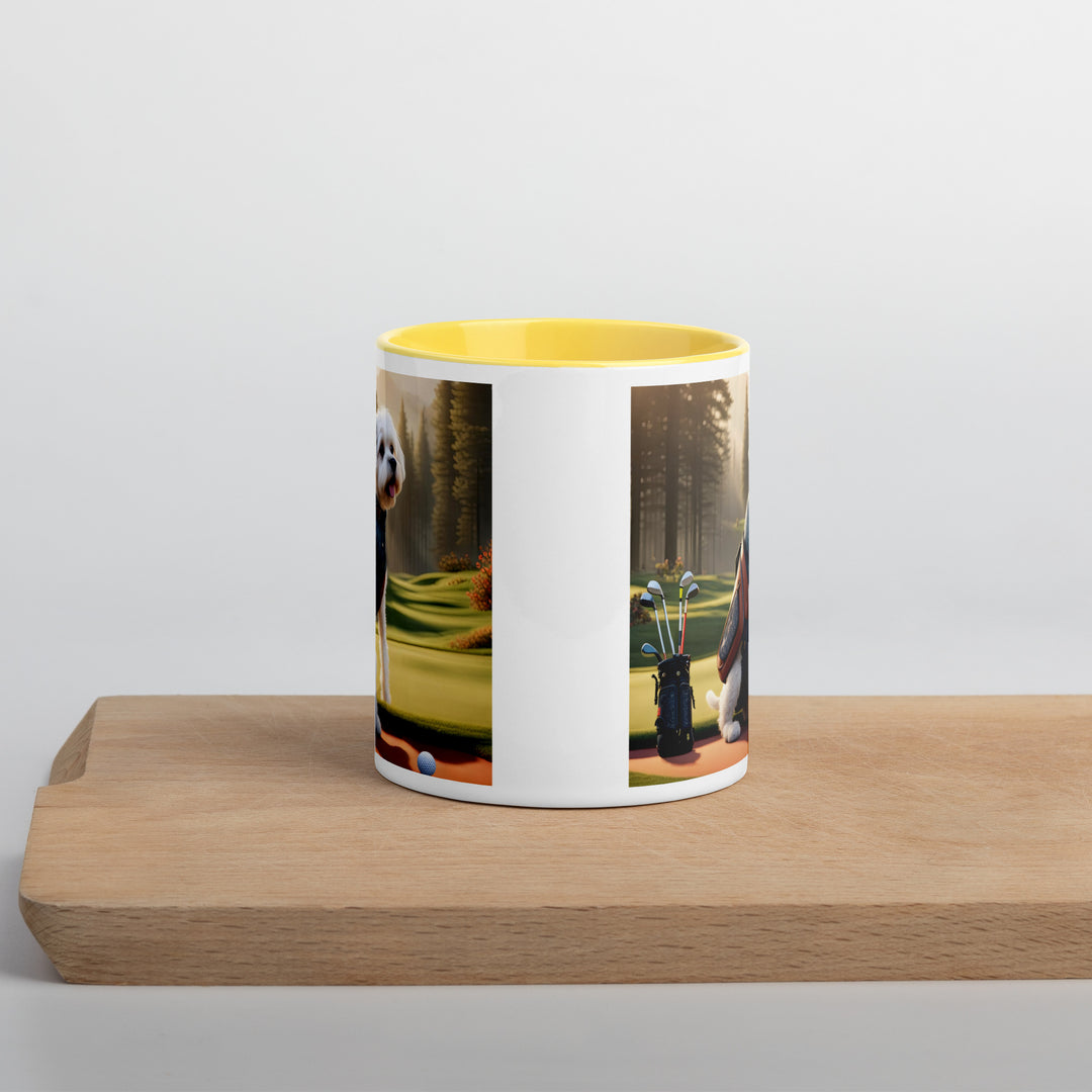 Pugapoo Golfer- Mug with Color Inside v8