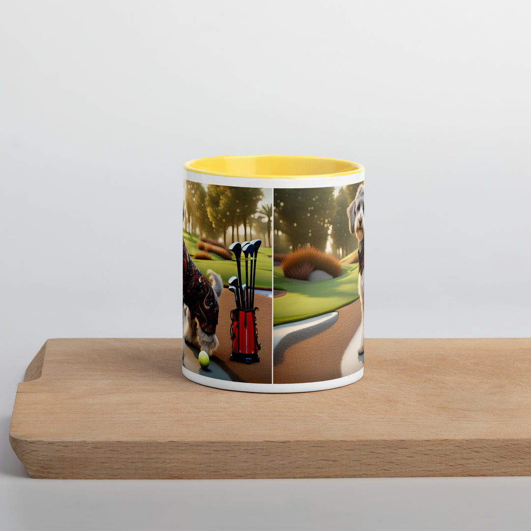 Schnoodle Golfer- Mug with Color Inside v14