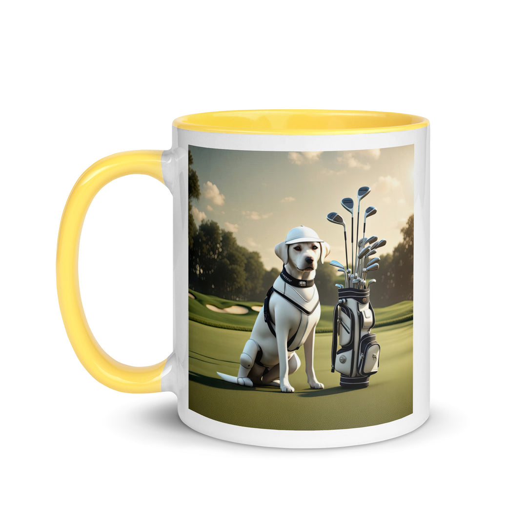 Mug with Color Inside-Labrador Retriever Golfer V5