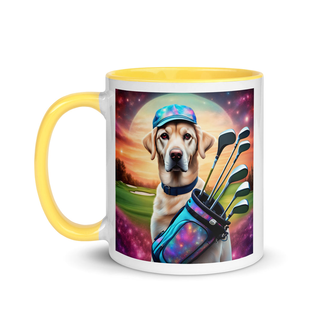 Mug with Color Inside-Labrador Retriever Golfer V8