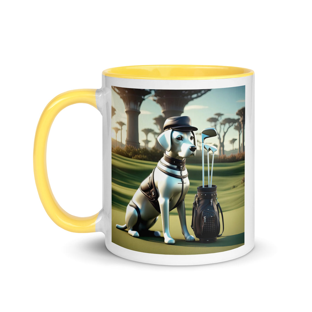 Mug with Color Inside-Labrador Retriever Golfer V11