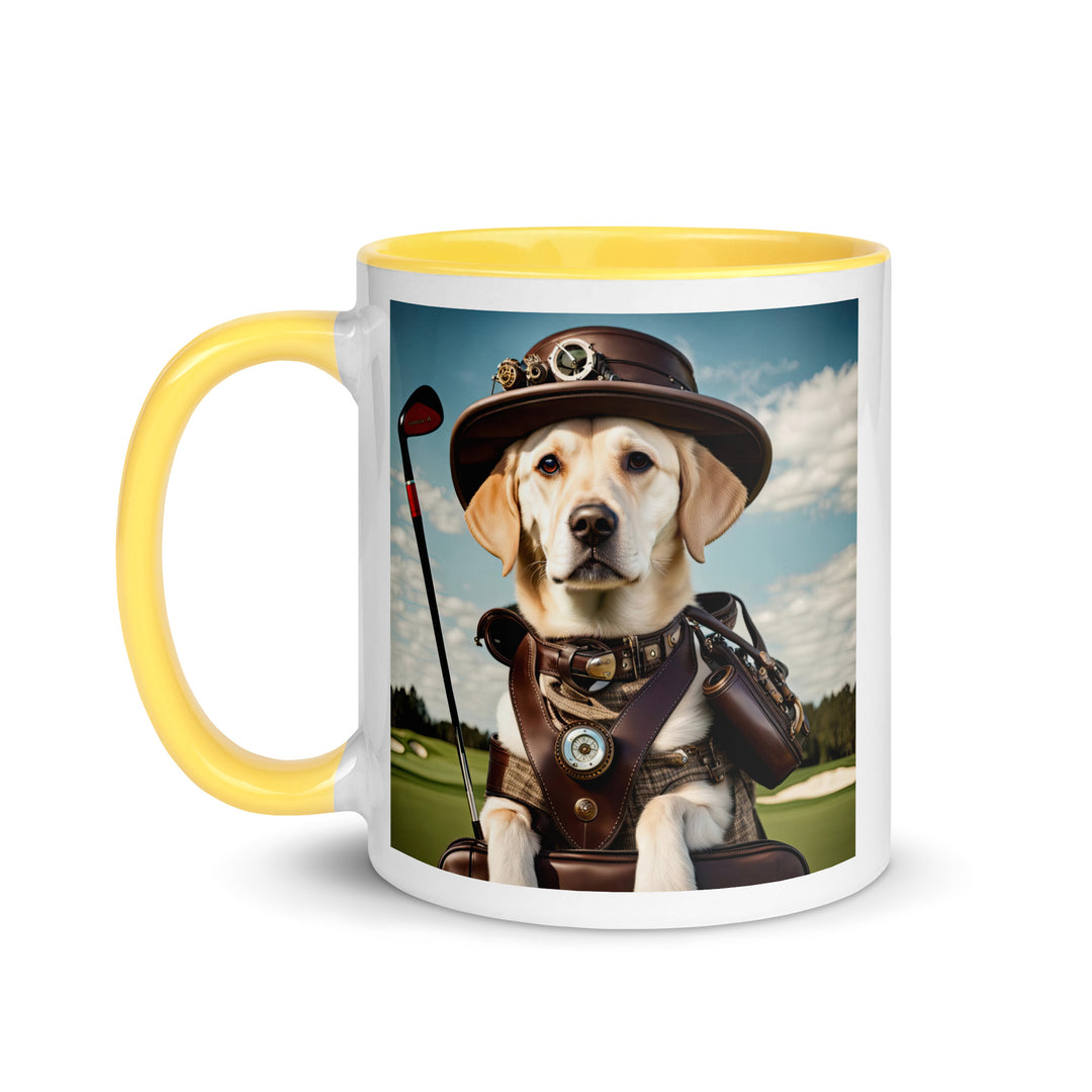 Mug with Color Inside-Labrador Retriever Golfer V12