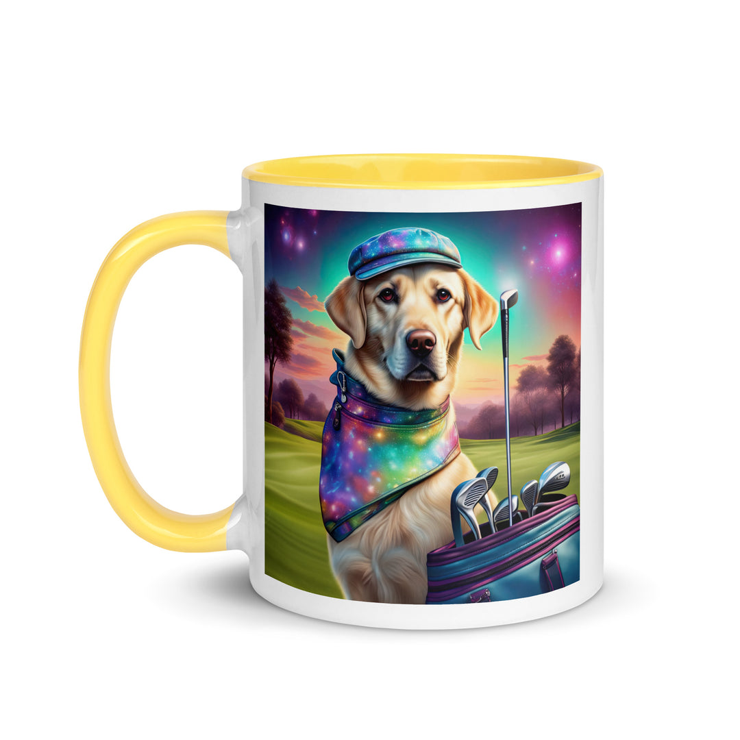 Mug with Color Inside-Labrador Retriever Golfer V13