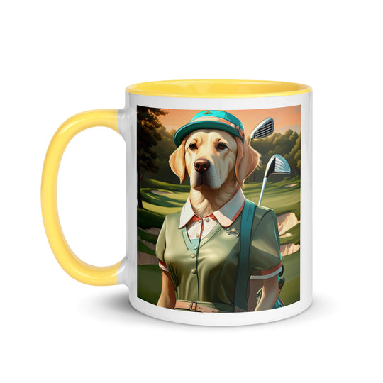 Mug with Color Inside-Labrador Retriever Golfer V15