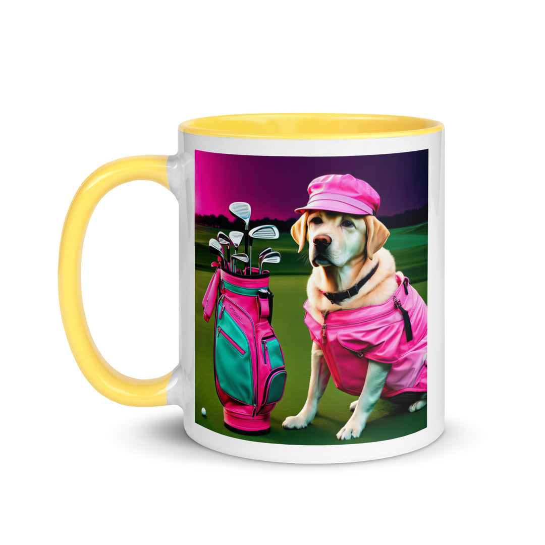 Mug with Color Inside-Labrador Retriever Golfer V16