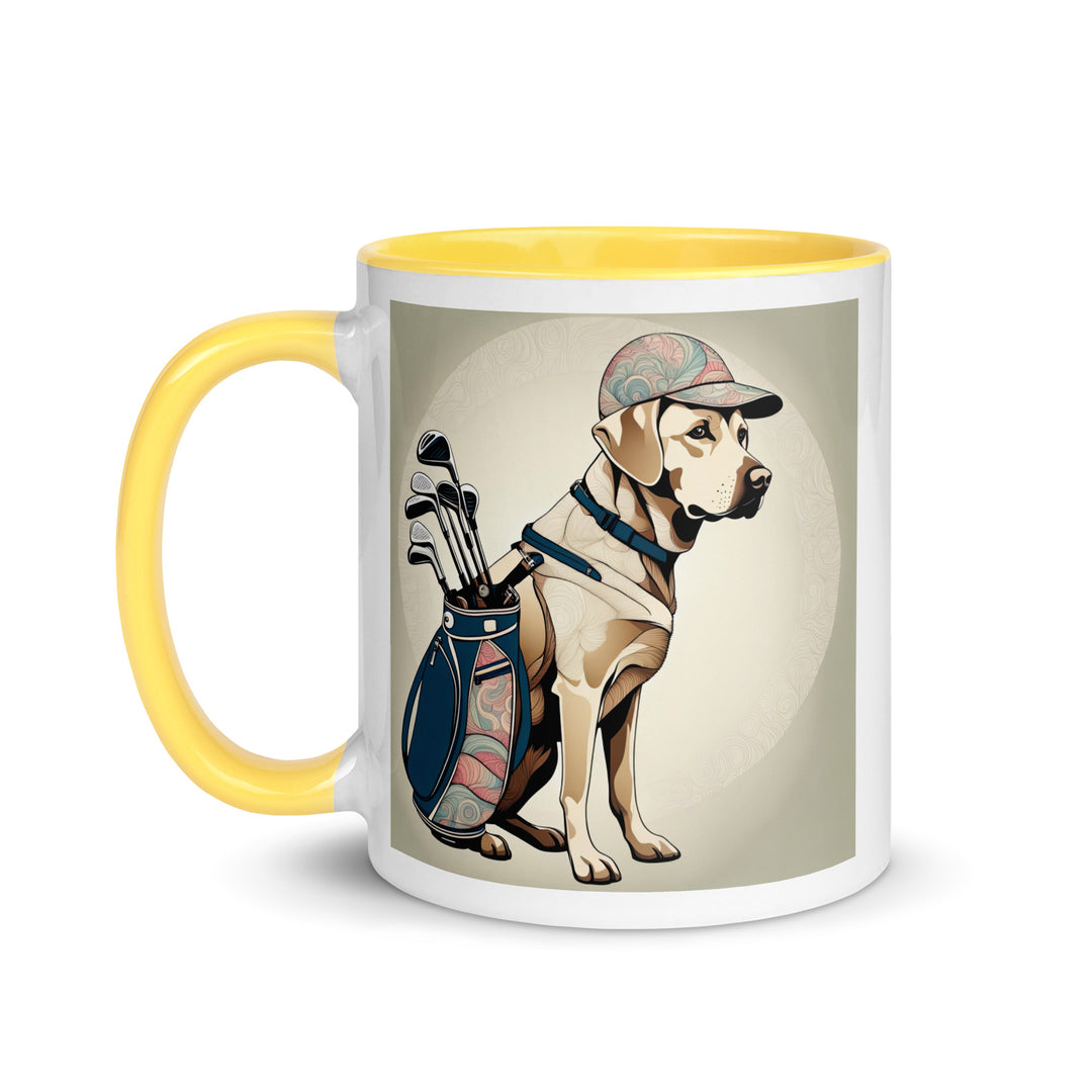 Mug with Color Inside-Labrador Retriever Golfer V19