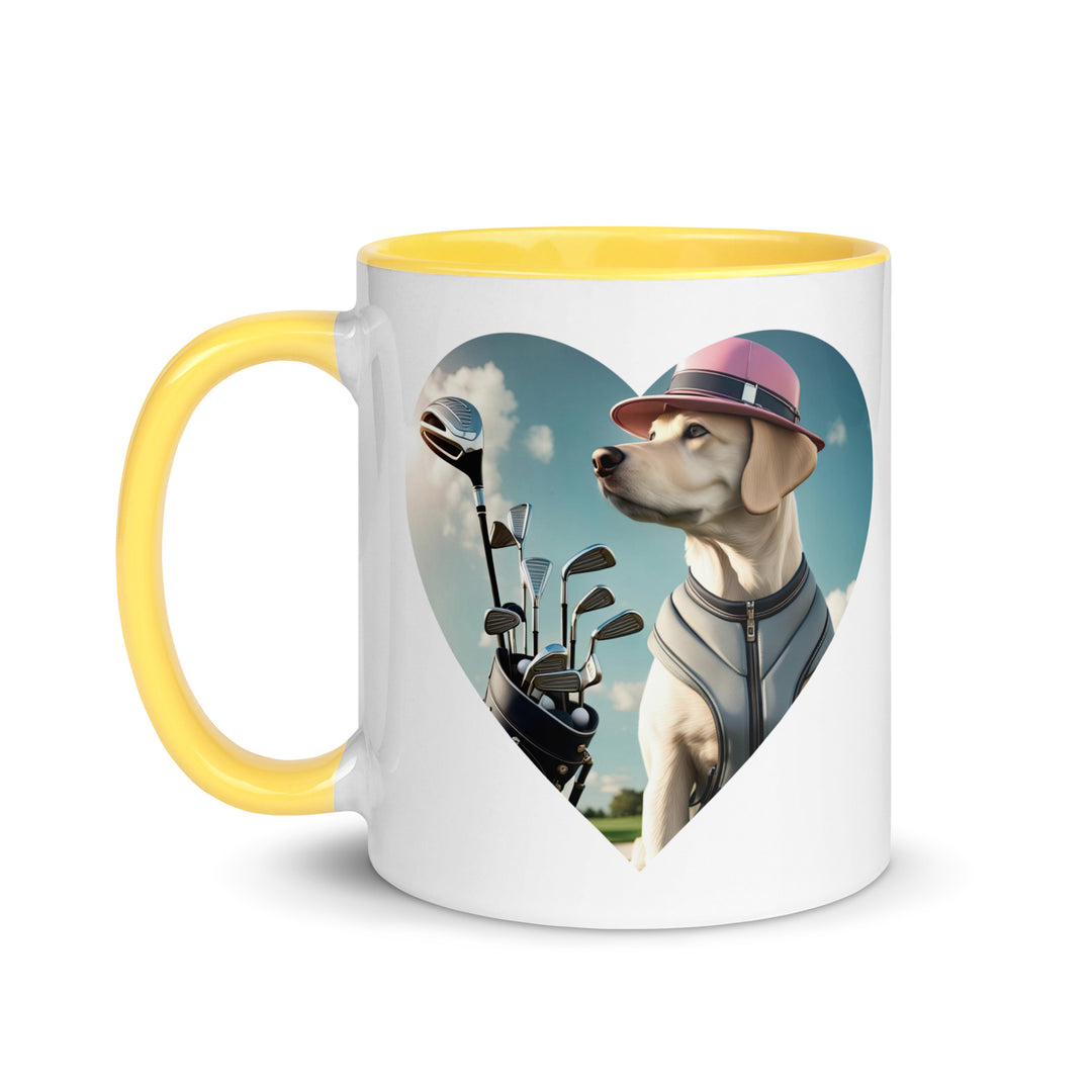 Mug with Color Inside-Labrador Retriever Golfer V23