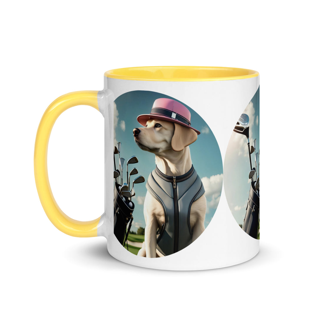 Mug with Color Inside-Labrador Retriever Golfer V24