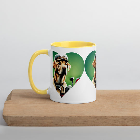 Mug with Color Inside-Labrador Retriever Golfer V26