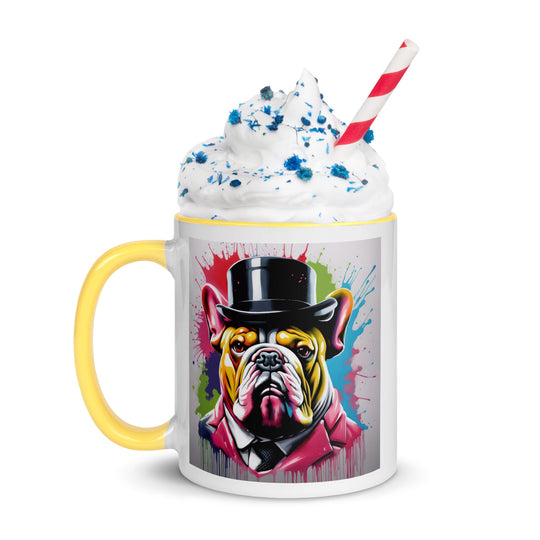 Bulldog- Mug with Color Inside v2