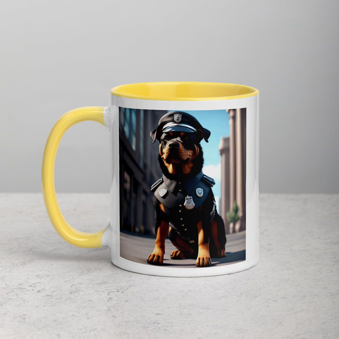 Rottweiler- Mug with Color Inside v3