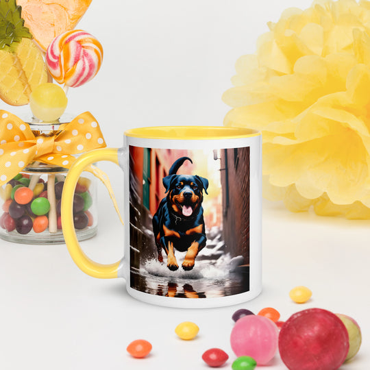 Rottweiler- Mug with Color Inside v4