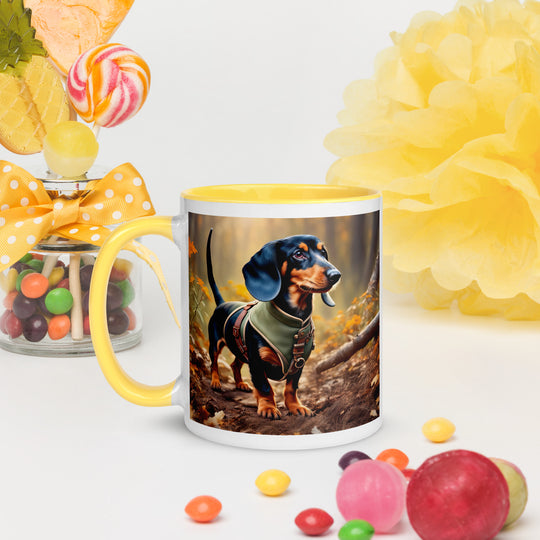 Dachshund- Mug with Color Inside v3