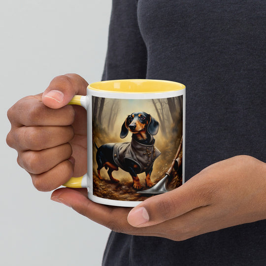 Dachshund- Mug with Color Inside v4