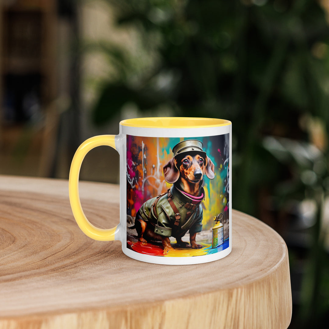 Dachshund- Mug with Color Inside v5