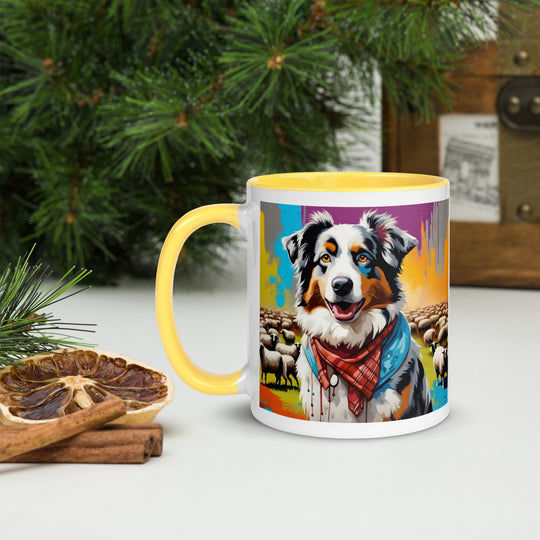 Australian Shepherd- Mug with Color Inside v3