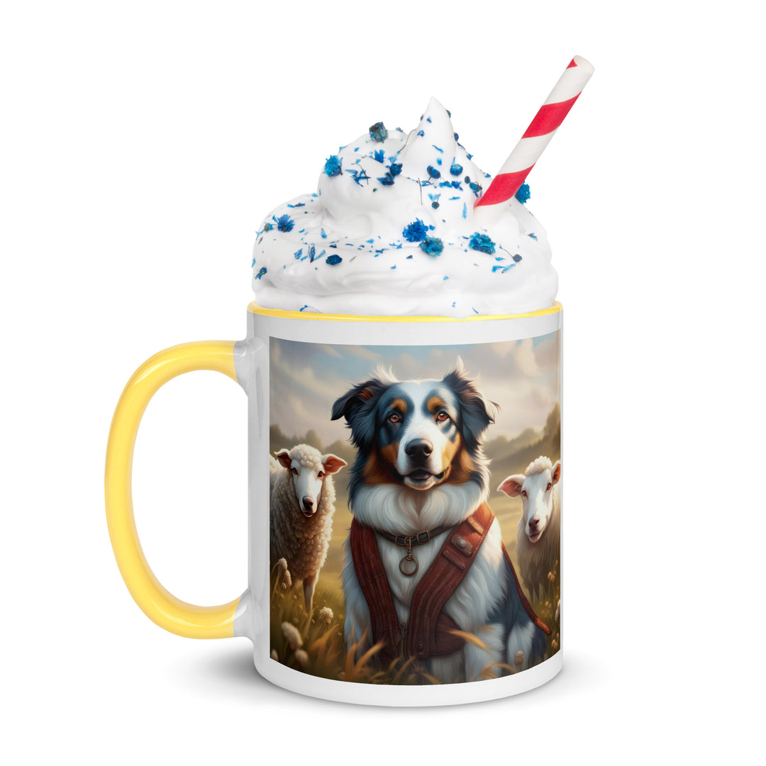 Australian Shepherd- Mug with Color Inside v4