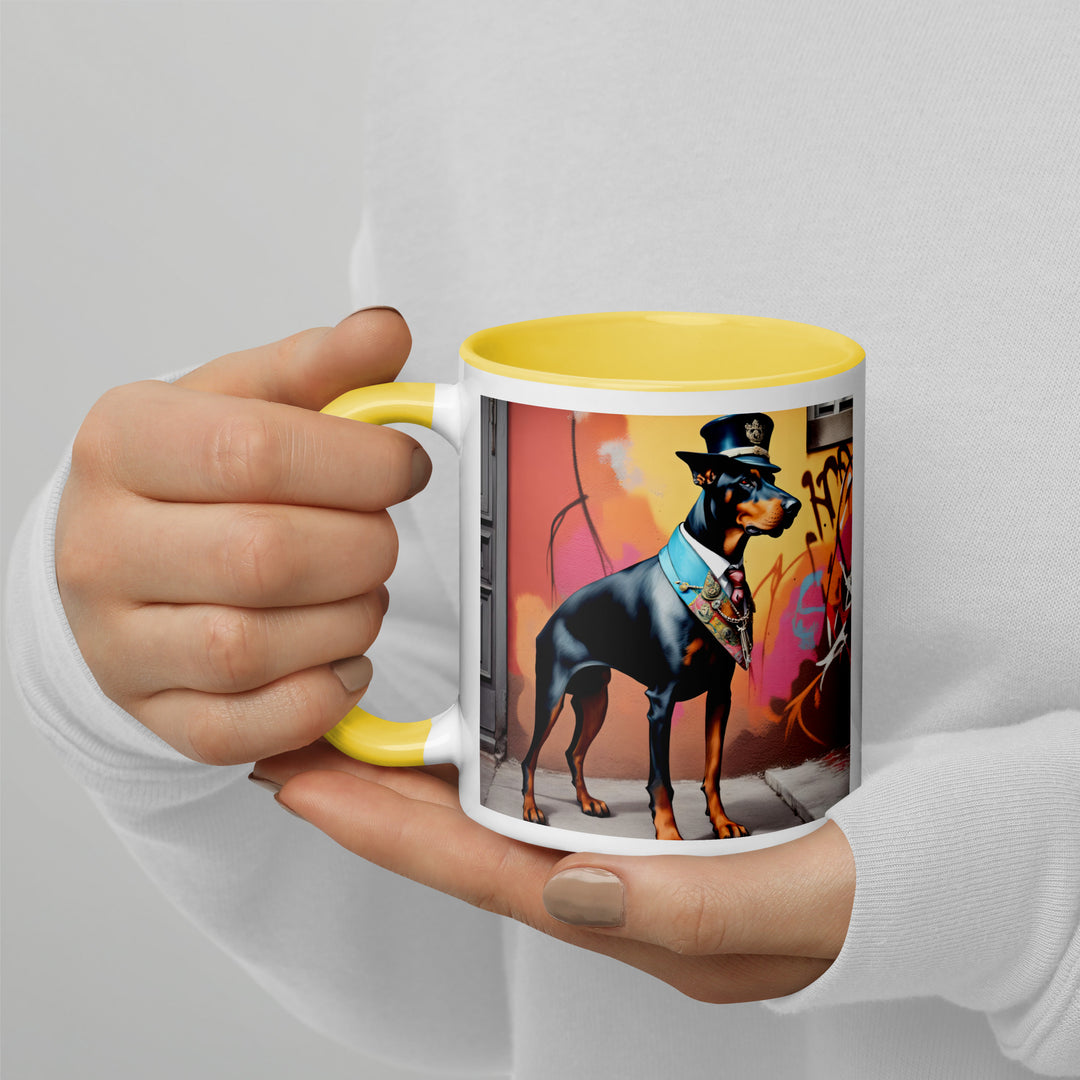 Doberman Pinscher- Mug with Color Inside