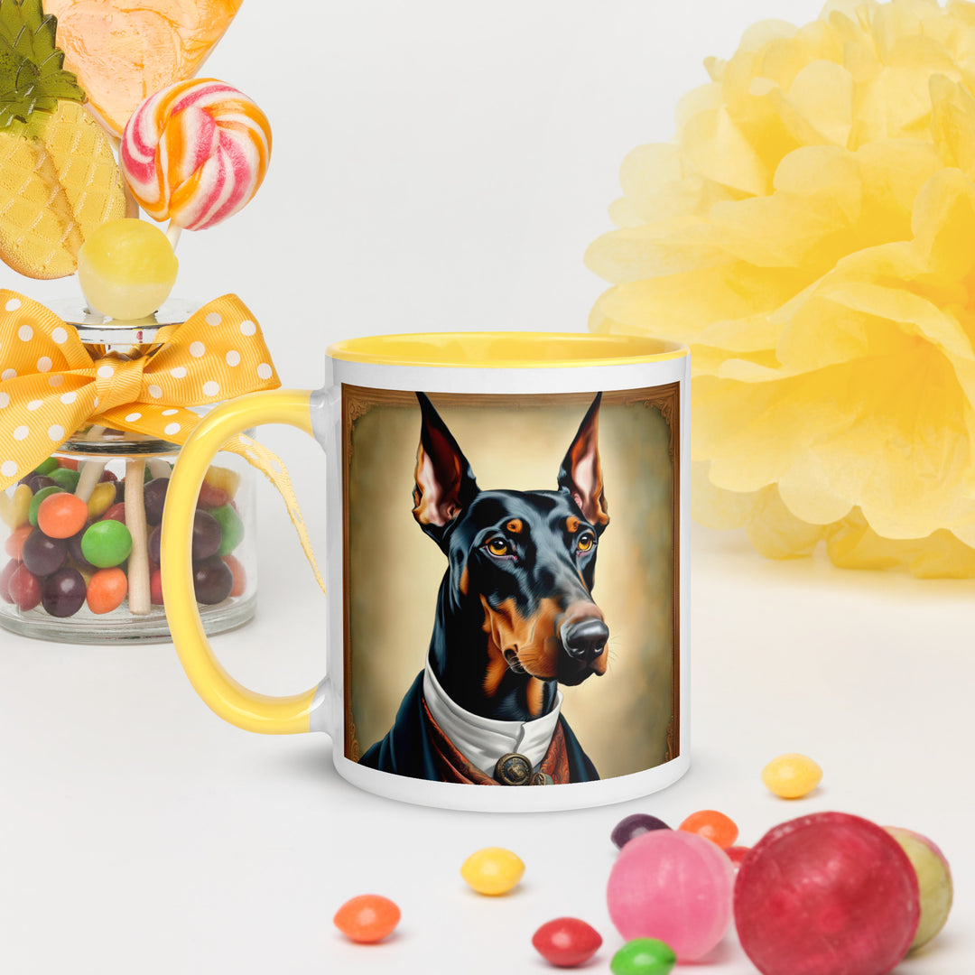 Doberman Pinscher- Mug with Color Inside v4