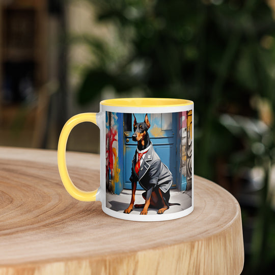 Doberman Pinscher- Mug with Color Inside v5