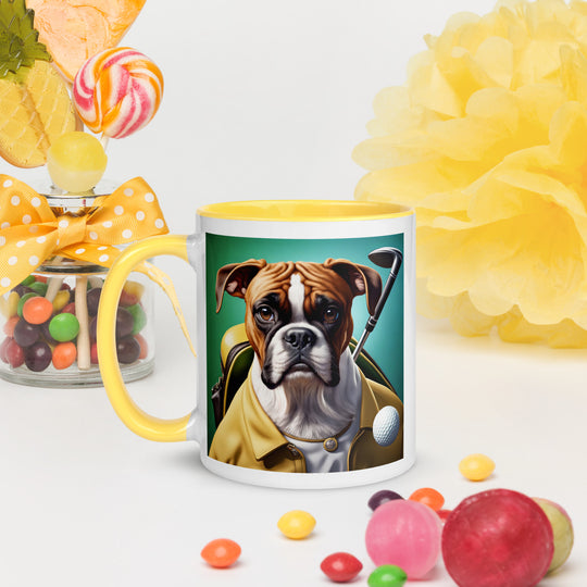 Boxer Golfer- Mug with Color Inside