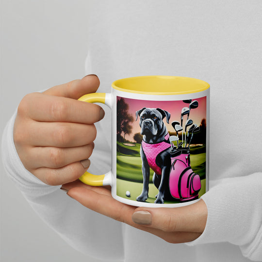 Cane Corso Golfer- Mug with Color Inside