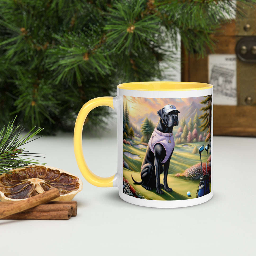 Cane Corso Golfer- Mug with Color Inside v2