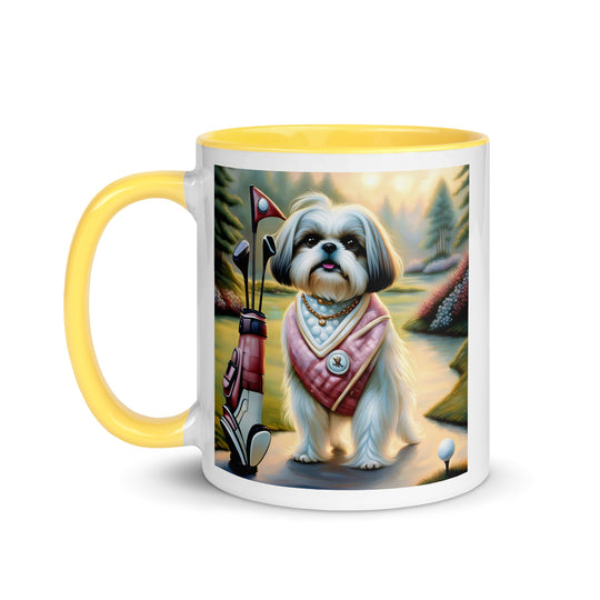 Shih Tzu Golfer- Mug with Color Inside