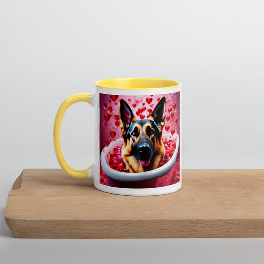 German Shepherd Romantic- Mug with Color Inside