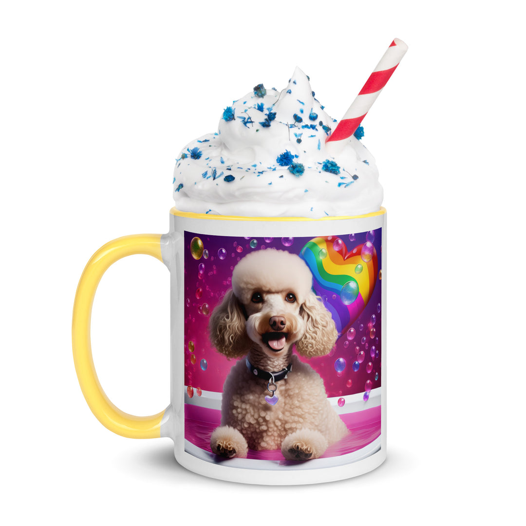 Poodle Romantic- Mug with Color Inside v2