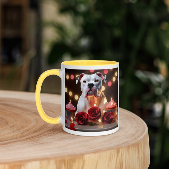 American Bulldog Romantic- Mug with Color Inside v2