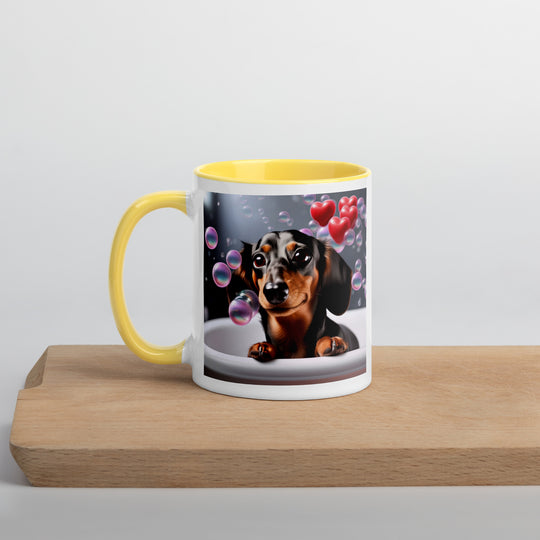 Dachshund Romantic- Mug with Color Inside