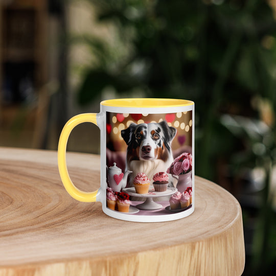 Australian Shepherd Romantic- Mug with Color Inside