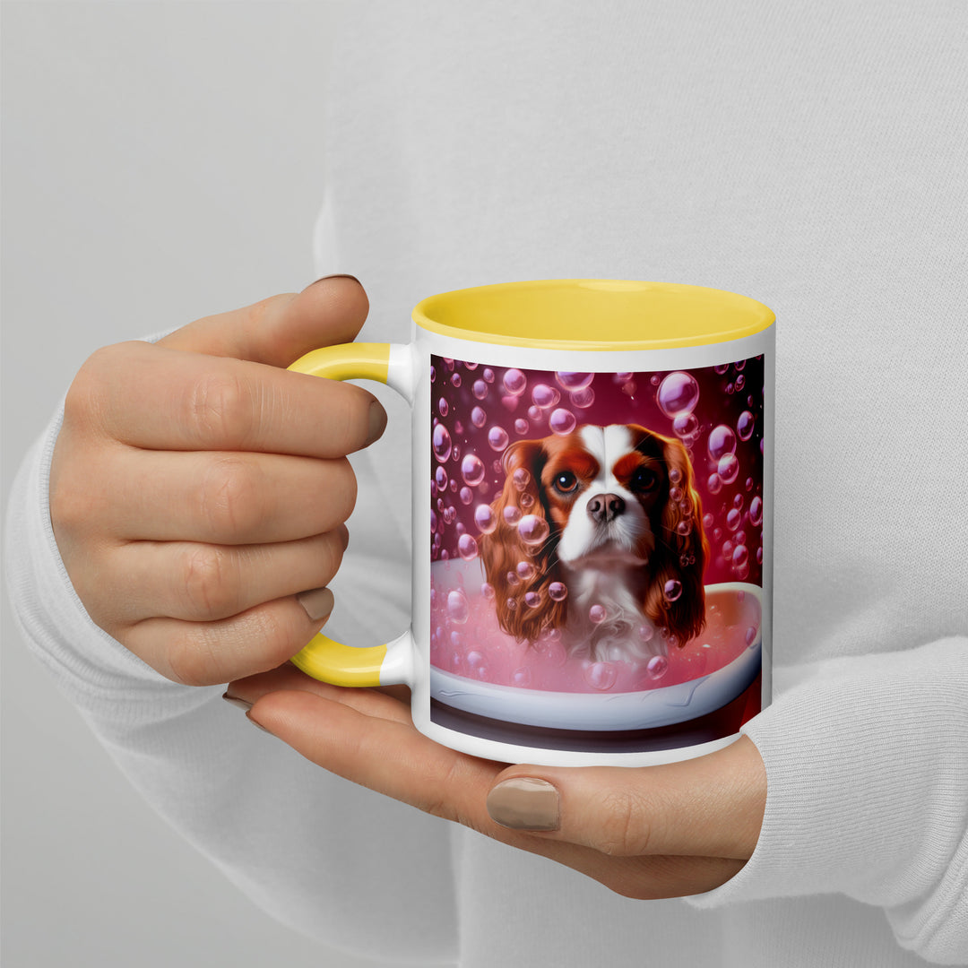 Cavalier King Charles Spaniel Romantic- Mug with Color Inside v2