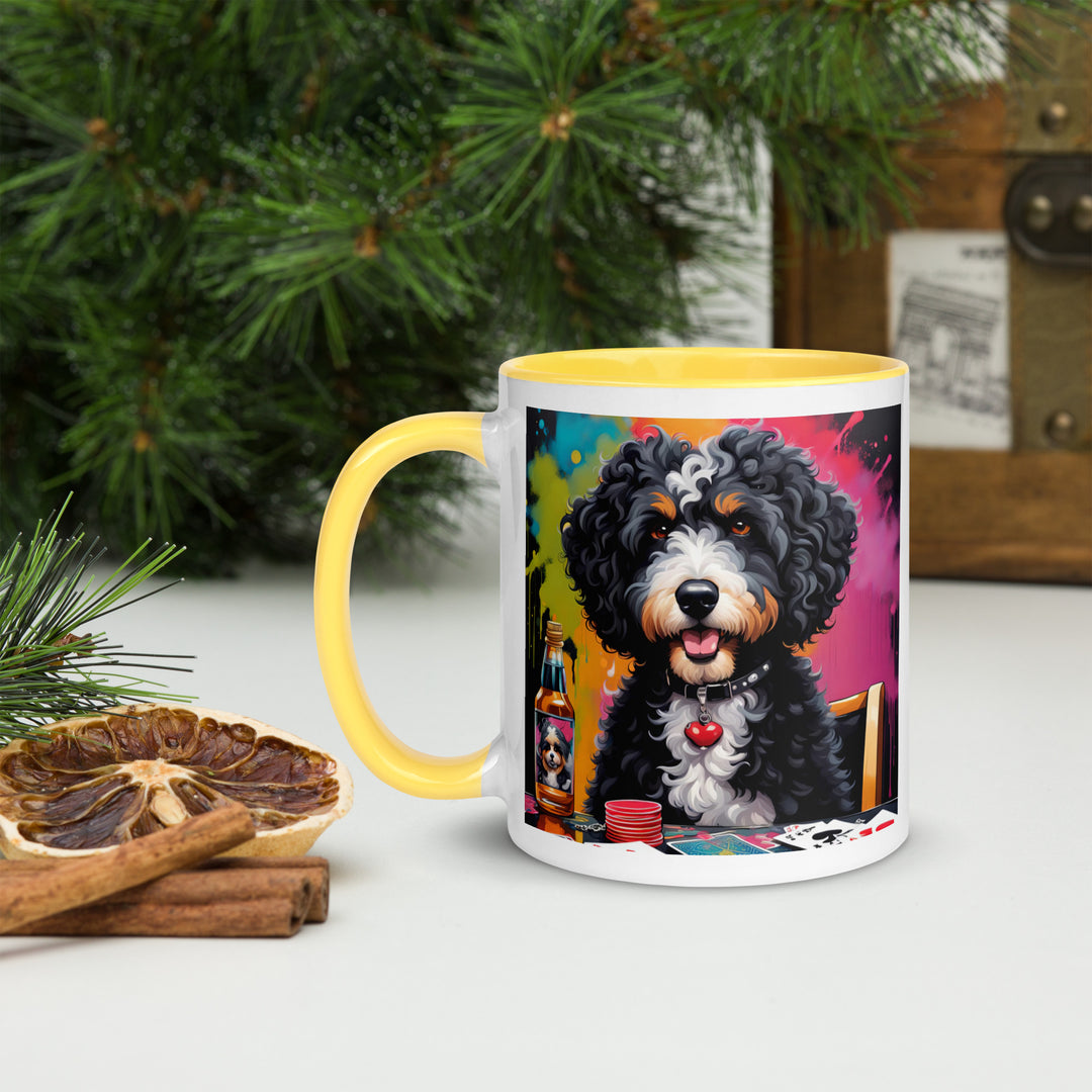 Bernedoodle General- Mug with Color Inside v10