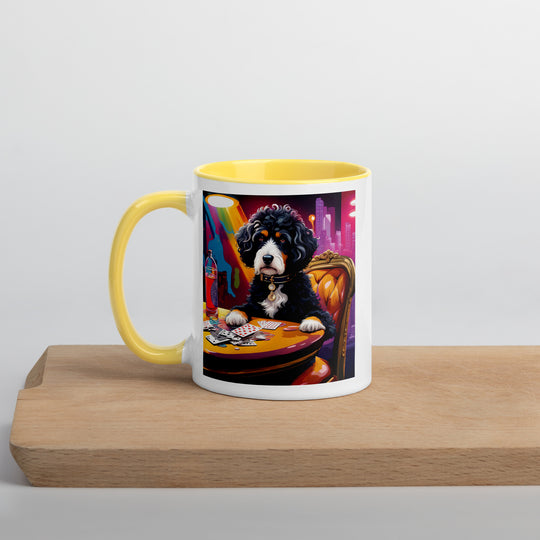 Bernedoodle General- Mug with Color Inside v14