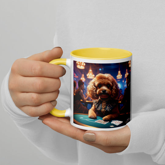 Cavapoo General- Mug with Color Inside v8