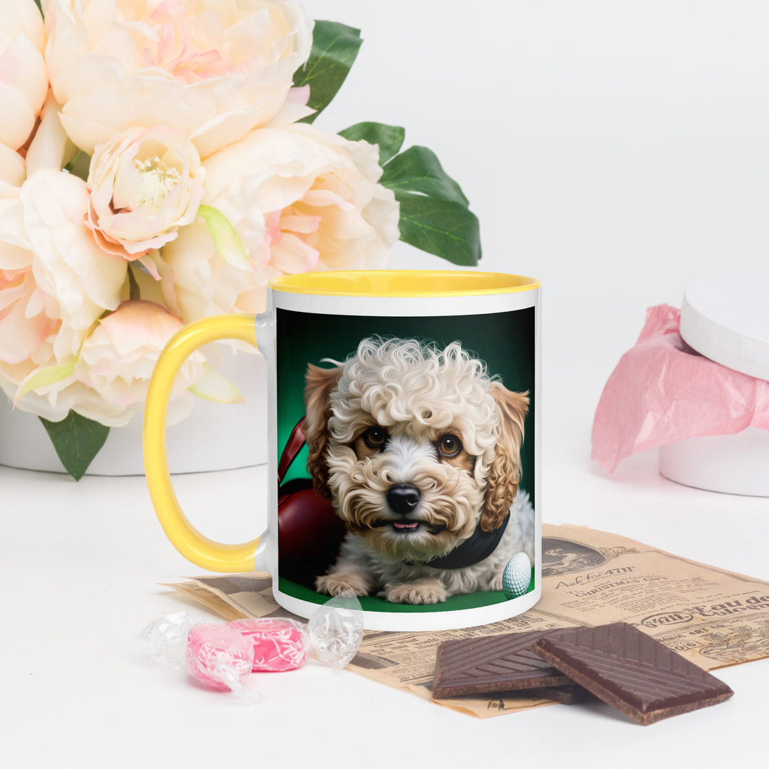 Maltipoo Golfer- Mug with Color Inside v3