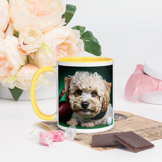 Maltipoo Golfer- Mug with Color Inside v3