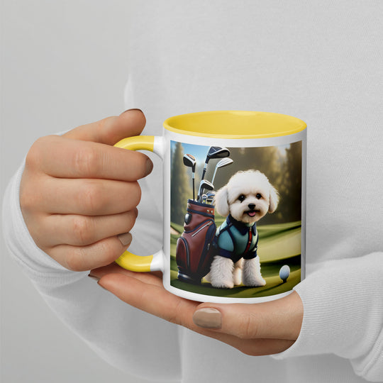 Maltipoo Golfer- Mug with Color Inside v4