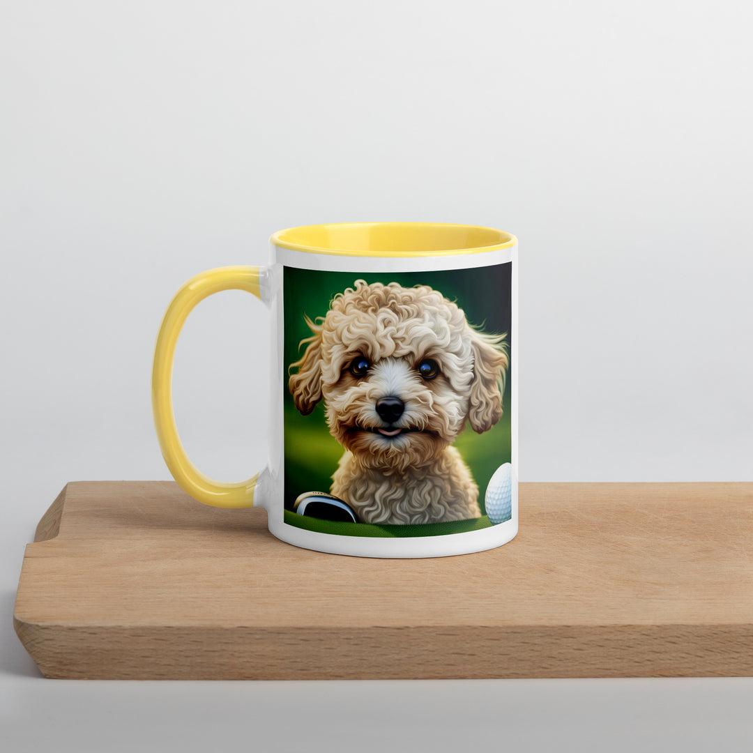 Maltipoo Golfer- Mug with Color Inside v6