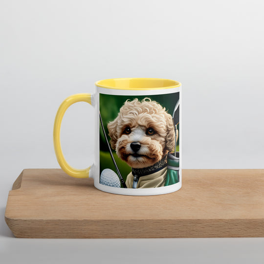 Maltipoo Golfer- Mug with Color Inside v8