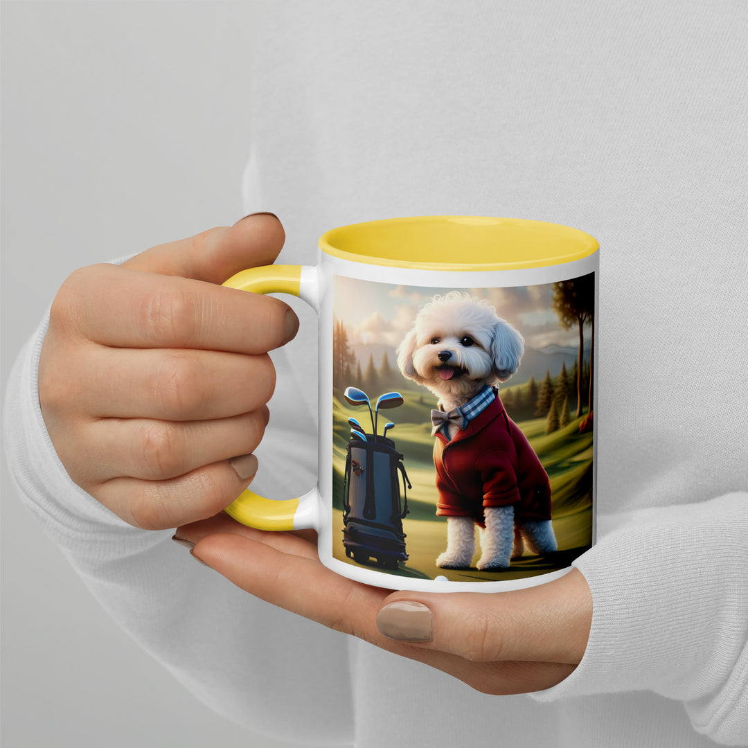 Maltipoo Golfer- Mug with Color Inside v10