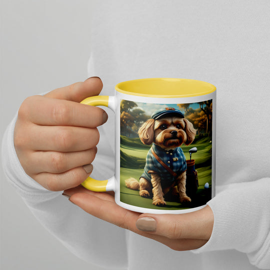 Pekapoo Golfer- Mug with Color Inside