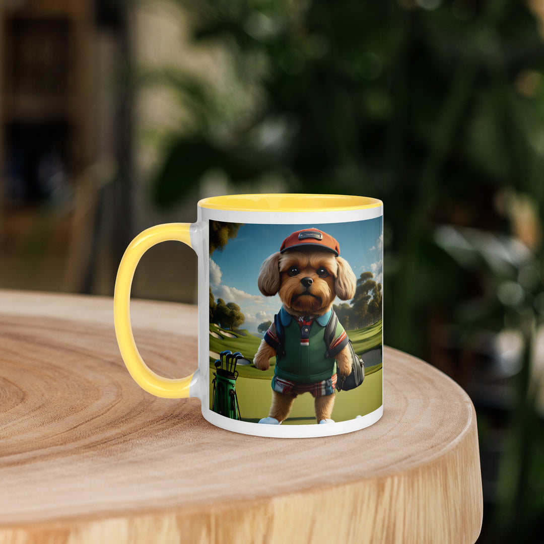 Pekapoo Golfer- Mug with Color Inside v2