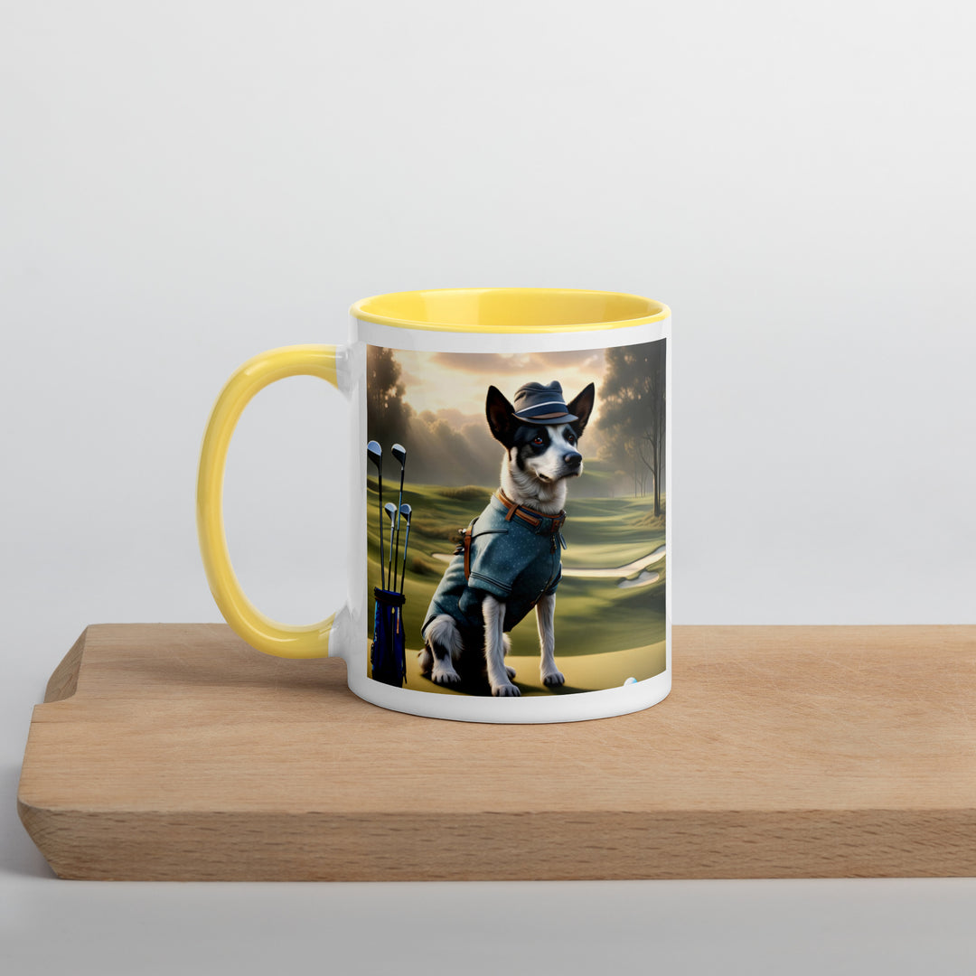 Texas Heeler Golfer- Mug with Color Inside v8