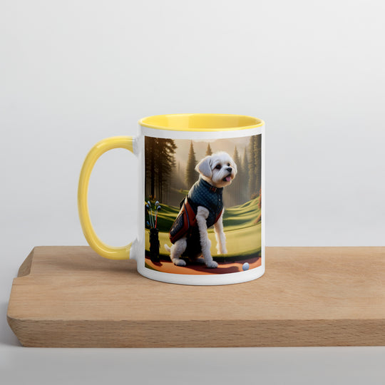 Pugapoo Golfer- Mug with Color Inside v8