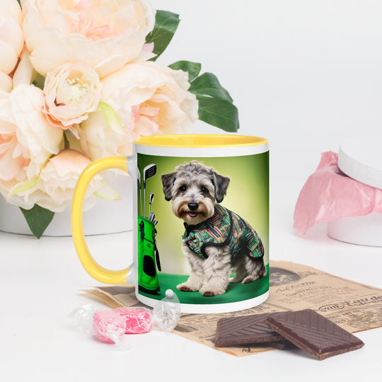 Schnoodle Golfer- Mug with Color Inside